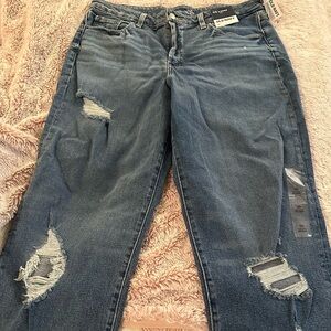 Old Navy Women's High-Rise Distressed Blue Jeans